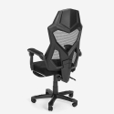 Cadeira Gaming Futurista Desportiva Respirável Apoio para pés Gordian Plus Dark Modelo