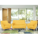 Conjunto de 2 poltronas 1 sofá de 2 lugares Minimalista Estofos removíveis e laváveis Cleis Saldos