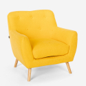 Conjunto de 2 poltronas 1 sofá de 2 lugares Minimalista Estofos removíveis e laváveis Cleis 