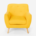 Conjunto de 2 poltronas 1 sofá de 2 lugares Minimalista Estofos removíveis e laváveis Cleis 