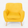 Conjunto de 2 poltronas 1 sofá de 2 lugares Minimalista Estofos removíveis e laváveis Cleis 