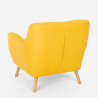 Conjunto de 2 poltronas 1 sofá de 2 lugares Minimalista Estofos removíveis e laváveis Cleis 
