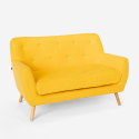 Conjunto de 2 poltronas 1 sofá de 2 lugares Minimalista Estofos removíveis e laváveis Cleis 