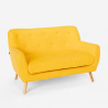Conjunto de 2 poltronas 1 sofá de 2 lugares Minimalista Estofos removíveis e laváveis Cleis 