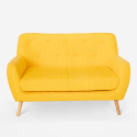 Conjunto de 2 poltronas 1 sofá de 2 lugares Minimalista Estofos removíveis e laváveis Cleis 