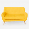 Conjunto de 2 poltronas 1 sofá de 2 lugares Minimalista Estofos removíveis e laváveis Cleis 