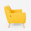 Conjunto de 2 poltronas 1 sofá de 2 lugares Minimalista Estofos removíveis e laváveis Cleis 