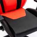 Cadeira de Jogos Ergonómica Desportiva Ajustável em Couro sintético Portimao Fire Preço