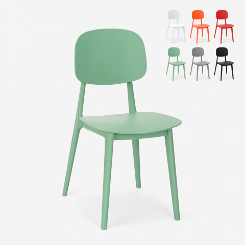 Cadeira em polipropileno design moderno para cozinha jardim bar restaurante Geer