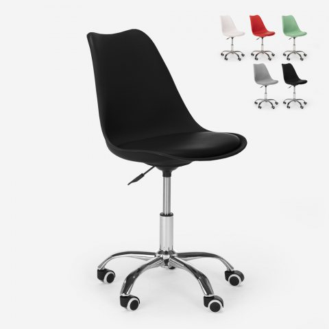 Cadeira design giratória de escritório altura regulável e rodas eiffel Octony