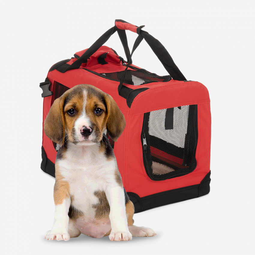 Trasportini auto cani e gatti piccola taglia pieghevole morbido 48x31,5x36cm Oliver S