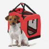 Transportadora Tecido Dobrável para Cães e Gatos de Tamanho Pequeno 58x40x44,5cm Oliver M 