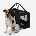Transportadora para Cães e Gatos Tecido Dobrável de Tamanho Médio 68,5x48x50cm Oliver L Escolha