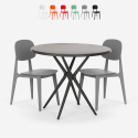 Conjunto de Mesa Redonda c/2 Cadeiras 80cm Berel Black Oferta