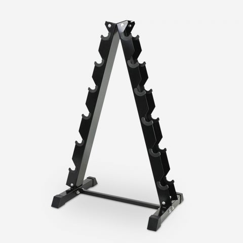 Rack Vertical 12 Porta-halteres Metal Antiderrapante p/Casa ou Ginásio, Plauk Promoção