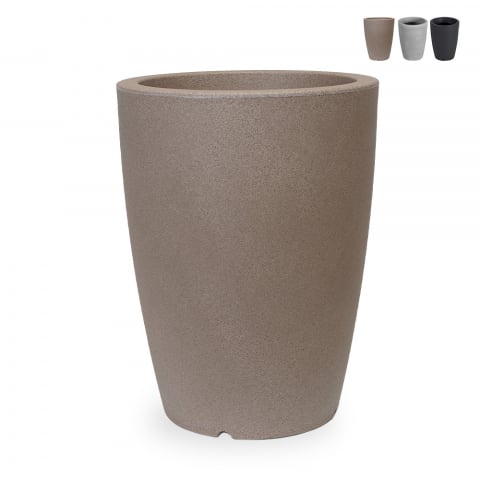 Vaso design redondo alto Ø 36 x 50cm porta-vasos sala de estar jardim terraço Hydra Promoção