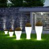 Vaso luminoso alto redondo exterior design moderno com kit de luzes Domus Promoção