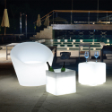 Mesa cubo luminoso LED para exterior 43x43cm bar restaurante Cubo Bò Saldos