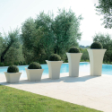 Vaso quadrado 40x40cm porta-vasos design sala de estar jardim terraço Patio Características