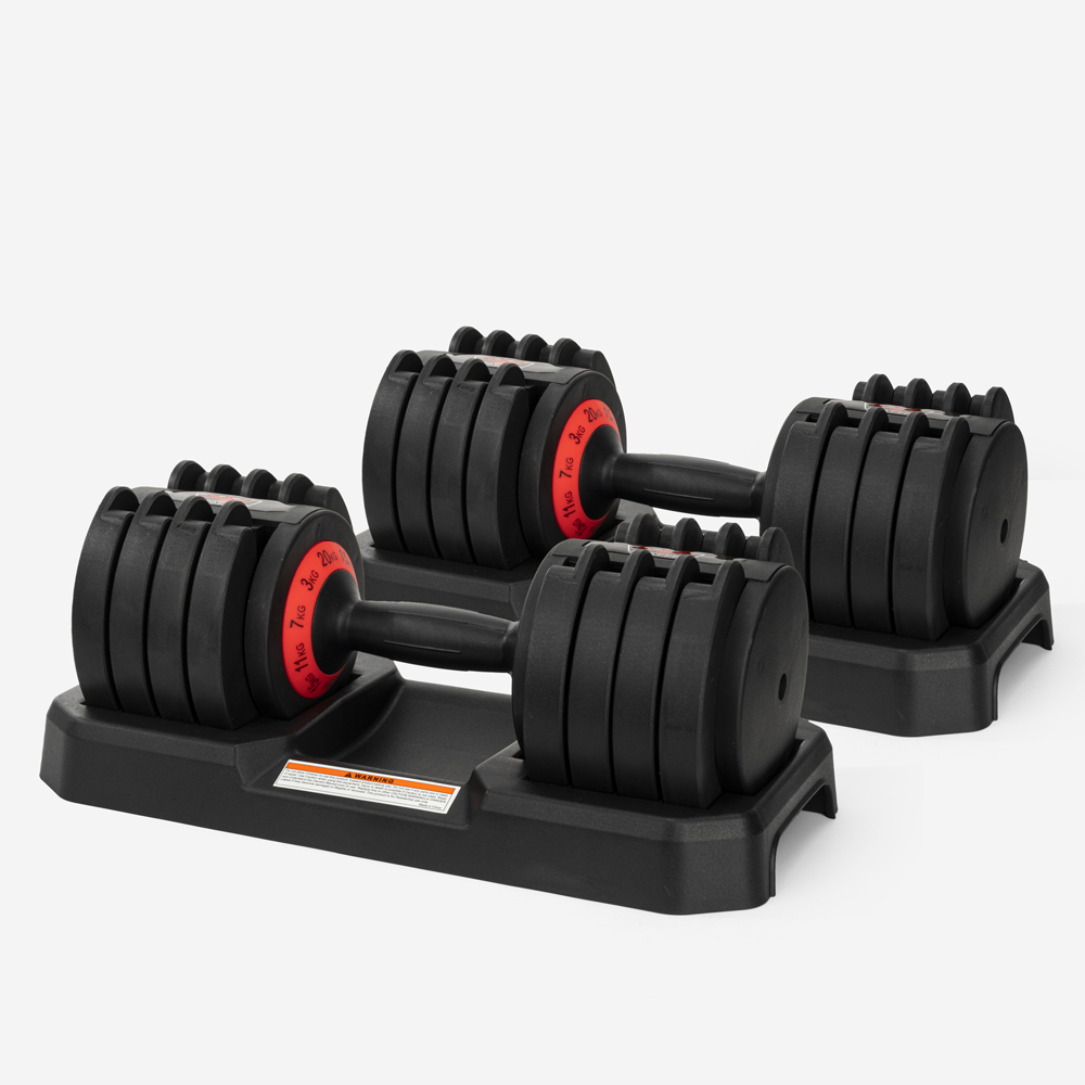 Par de Halteres 2x20 kg Ginásio Peso Ajustável Musculação Oonda