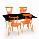 Conjunto Mesa de Jantar Preta c/4 Cadeiras 120x80cm Genk Catálogo