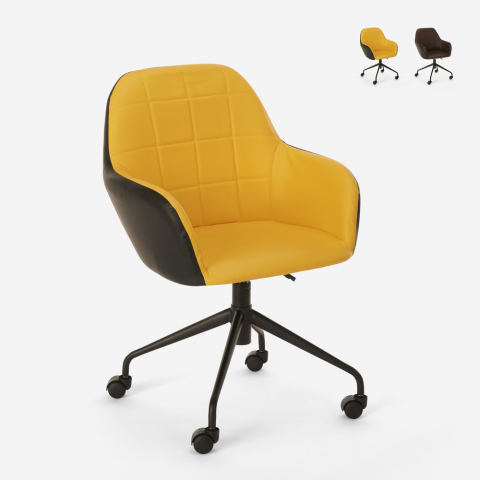 Cadeira de escritório design moderno acolchoada giratória altura ajustável Narew
