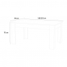 Mesa de jantar extensível 160-210x90 cm design cinza moderno Jesi Bronx Saldos