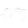 Mesa extensível branca brilhante 140-190x90cm para sala de jantar Jesi Light Descontos