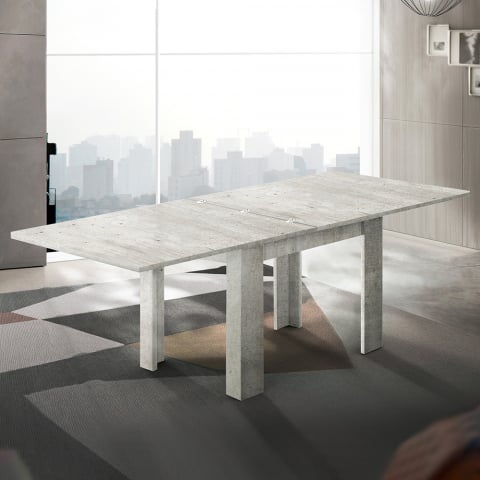 Mesa extensível dobrável de design sala de jantar 90-180x90cm Jesi Style