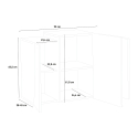 Módulo suspenso com 3 portas com acabamento branco brilhante e cinzento Corona Unit Bronx Catálogo