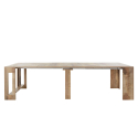Mesa de jantar extensível com console de madeira 90x51-300cm Pratika Wood Saldos