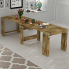 Mesa de jantar extensível com console de madeira 90x51-300cm Pratika Wood Escolha