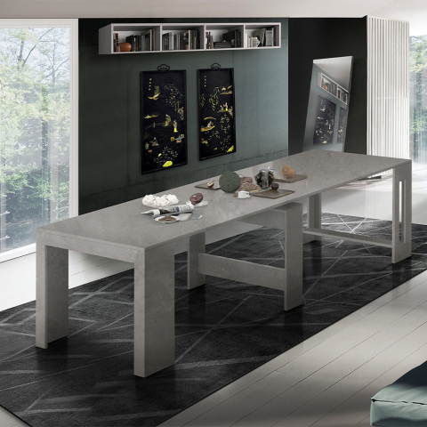 Mesa de jantar extensível consola de design moderno de 90x51-300cm Pratika Bronx Promoção