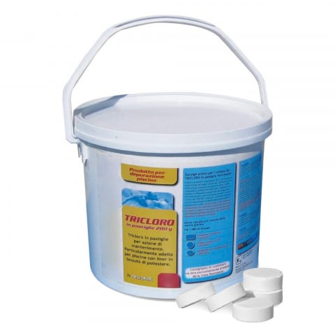 Tricloro Poolmaster 10 kg comprimidos de 200 gr para piscinas subterrâneas e subterrâneas