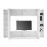 Estante modular branca brilhante móvel TV coluna vitrina módulo suspenso Joy Ledge Saldos