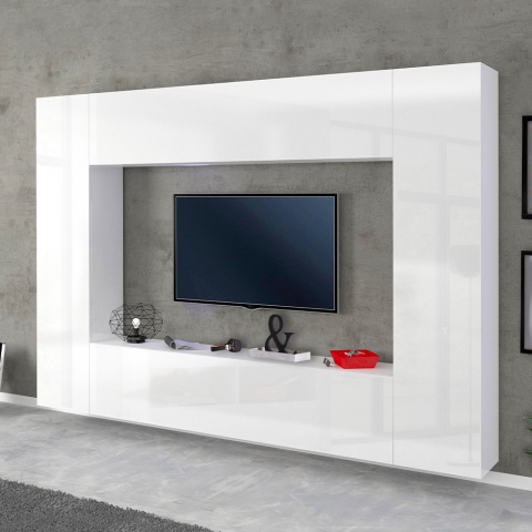 Estante modular sala de estar móvel TV 2 colunas módulo suspenso Joy Mold