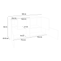 Aparador sala de estar branco ardósia design moderno 160 cm 4 portas New Coro Four Catálogo
