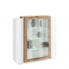 Glanzend wit en hout design vitrine voor woonkamer New Coro Hem Oferta