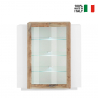 Glanzend wit en hout design vitrine voor woonkamer New Coro Hem Venda