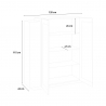 Glanzend wit en hout design vitrine voor woonkamer New Coro Hem Catálogo