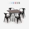 Conjunto de 4 Cadeiras c/Mesa 80x80cm Café ou Cozinha Reims Dark Descontos