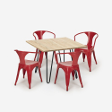 Conjunto de Mesa c/4 Cadeiras p/Cozinha ou Café 80x80cm Reims Light Custo