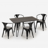 Conjunto de Cadeiras e Mesa p/Restaurante Madeira 120x60cm Wismar Escolha