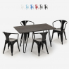 Conjunto de Cadeiras e Mesa p/Restaurante Madeira 120x60cm Wismar Promoção