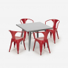 Conjunto de Mesa e 4 Cadeiras p/Cozinha ou Restaurante 80x80cm Century Escolha