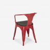 Conjunto de Mesa e 4 Cadeiras Resistente Uso intensivo Café Esplanada 80x80cm Hustle Wood Black 
