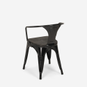 Conjunto Mesa e 4 Cadeiras Madeira escura Aço Uso intensivo 80x80cm Century Wood 