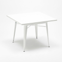Conjunto de 4 Cadeiras e Mesa em Madeira e Metal Branca 80x80cm Century White Top Light Características