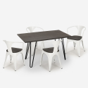 Conjunto de Mesa c/4 Cadeiras Madeira 120x60cm Wismar Wood Medidas