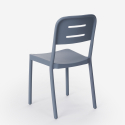 Conjunto de 2 Cadeiras Modernas c/Mesa Quadrada Preta 70x70cm Larum Dark 